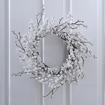Afbeelding van Ginger Ray Witte Berry Kerst Deur Krans Opknoping Decoratie