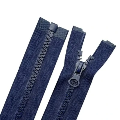 Afbeelding van 2 STKS #5 95 cm Scheidende Ritsen (Open end Rits) Voor Naaien Jassen Jas Rits, Blauw Gegoten Hars Bulk