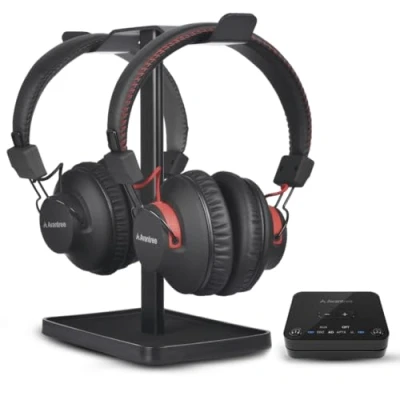 Afbeelding van Avantree HT41899 Plus Dual Qualcomm Powered Bluetooth 5.3 hoofdtelefoon &amp; zender voor draadloos tv kijken, aptX Adaptive, individuele volumeregeling, optische ondersteuning en lange speeltijd van 50