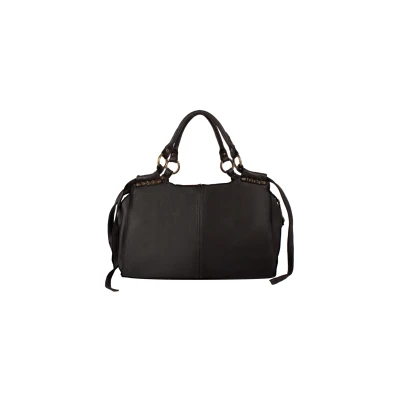 Afbeelding van Dreimaster Vintage Dames Leren Handtas SCHMUDDELWEDDA ONESIZE / Zwart 100% Leer