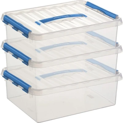 Afbeelding van 3x Kunststof stapelbare opbergbak 10 liter 38 x 30 12 cm Opbergbox