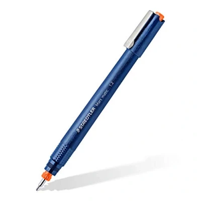 Afbeelding van Staedtler Mars matic, 700 12, lijnbreedte 1,2 mm, voor de hoogste precisie, geen indrogen door dubbele afdichting, gelijkmatige inktafgifte, tekenaar in kartonnen verpakking