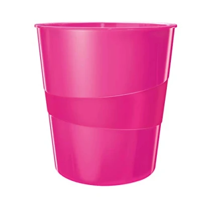Afbeelding van Leitz Prullenbak, 6 pack, 15 liter, kunststof, roze, WOW, 52781023