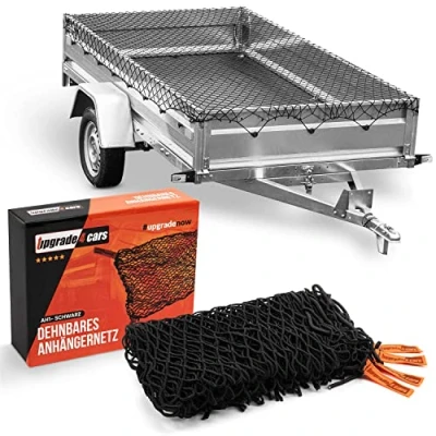 Afbeelding van Upgrade4cars aanhangernet, rekbaar, 1 2 x 3 meter, transportnet voor het vastzetten van lading, elastisch m