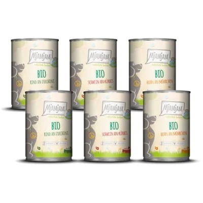 Afbeelding van MjAMjAM Premium natvoer voor honden natuurlijk lekker The BIO Box, 6 stuks (6 x 400g), graanvrij