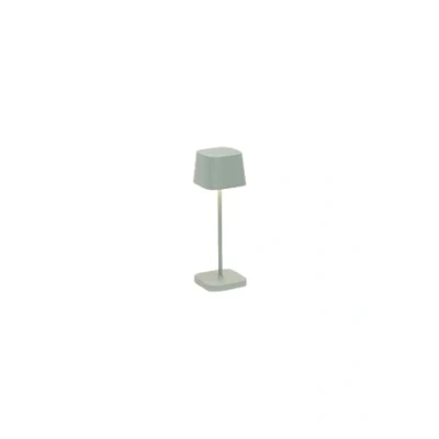 Afbeelding van Zafferano, Ofelia Micro Lamp, Snoerloze, Oplaadbare Tafellamp met Touch Control, voor Binnen en Buiten, Dimmer, 2200 3000 K, Hoogte 20 cm, Kleur Sage Groen