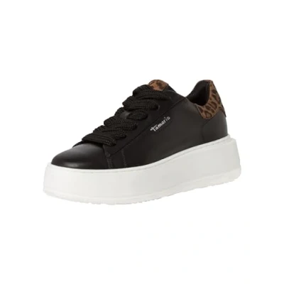 Afbeelding van Tamaris Sneakers laag, Dames, Maat: 40, Black leopard Leer