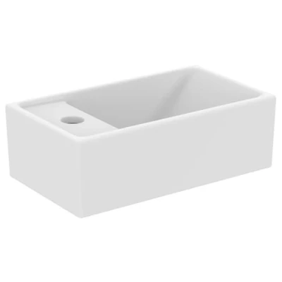 Afbeelding van Ideal standard tempo fontein 370 x 210 mm met kraangat links zonder overloop wit e211301