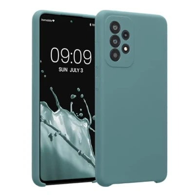 Afbeelding van kwmobile telefoonhoesje compatibel met Samsung Galaxy A52 / 5G A52s hoesje Back cover siliconen coating Smartphone case in Arctische nacht