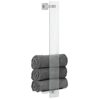 Afbeelding van tesa ESTEETIC Gastendoekhouder incl. klevende adapter voor bevestiging Elegant design Roestrvrijstalen look Gegarandeerd roestrvrij, 127 mm x 180 667