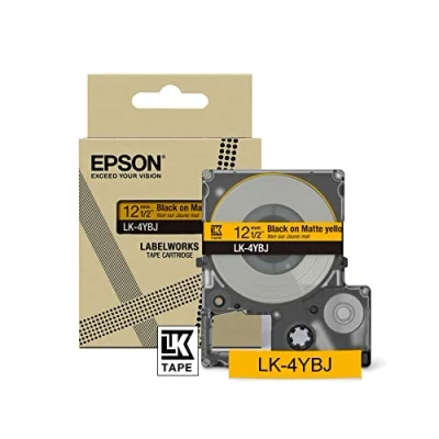 Afbeelding van Epson C53S672074 labelprinter tape Zwart op geel