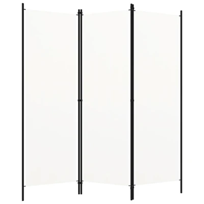 Afbeelding van vidaXL Kamerscherm met 3 panelen 150x180 cm crÃ ̈mewit