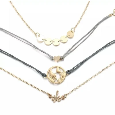 Afbeelding van Jomide Armbandenset Boho Goud/Zilver 4 delig