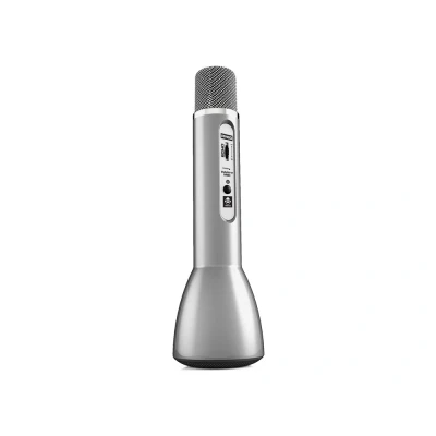 Afbeelding van iDance Audio PM60 Bluetooth Party 3 in 1 Karaoke Microfoon Zilver