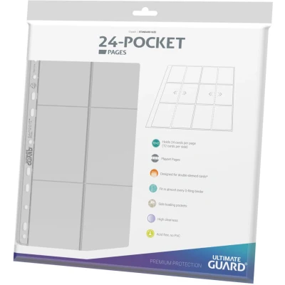 Afbeelding van Ultimate Guard 24 Pocket QuadRow Pages Side Loading Black (10 stuks)