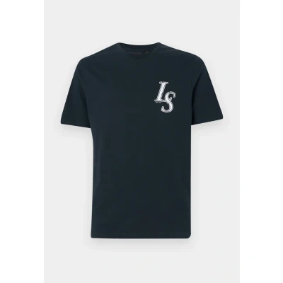 Afbeelding van Lyle &amp; Scott Emblem Graphic Tshirt print, Heren, Maat: XL, Dark navy