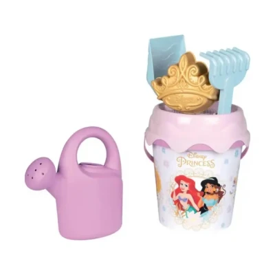 Afbeelding van Smoby Strandemmer met Disney prinsessendesign, 17 cm, gieter, zeef, hark, schep en zandvorm, vanaf 18 maanden, gemaakt in Frankrijk (7600862171)