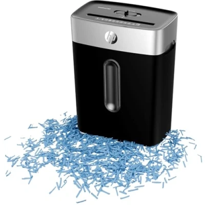 Afbeelding van HP OneShred 8CC Black, papierversnipperaar, veiligheidsniveau P 4, Cross Cut, 8 bladen, 2826, zwart/zilver, snippers