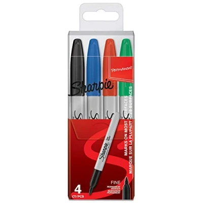 Afbeelding van Sharpie permanente marker, fijn, etui van 4 stuks in geassorteerde kle