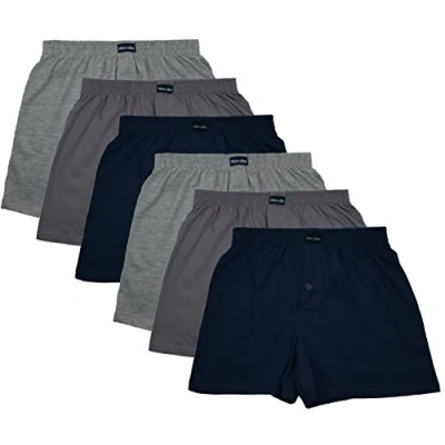 Afbeelding van 6 boxershorts heren met knoop en gulp, artikel: gulp knop set 03 maat: XXL