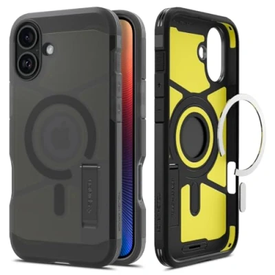 Afbeelding van Spigen Tough Armor (AI) MagFit Case voor iPhone 16, Compatibel met MagSafe accessories hoesje Frost Black