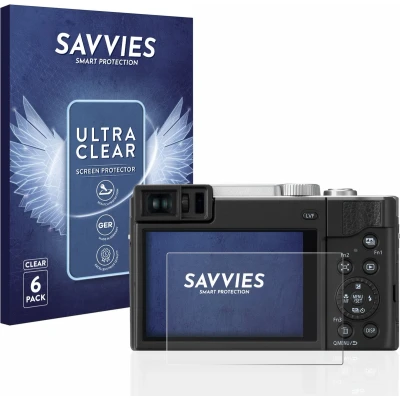 Afbeelding van Savvies (6 Stuks) Schermbeschermer voor Panasonic Lumix DC TZ95 Screen Protector Ultra Transparant