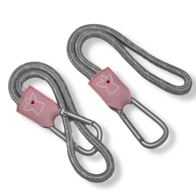 Afbeelding van TANNDESIGN 2 x universele kinderwagenhaken voor bevestiging van tas, rugzak, handtas en luiertas, kinderwagenhaak met karabijnhaak, 8 mm dik, kinderwagentassenhouder houder