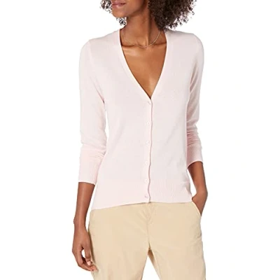 Afbeelding van Amazon Essentials Women&#039;s Lichtgewicht vest met V hals (verkrijgbaar in grote maten), Lichtroze, XS