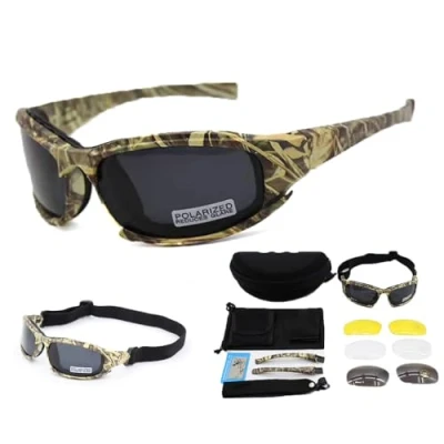 Afbeelding van Tryway X7 gepolariseerde Zonnebril Tactische brillen 4LS Mens Militaire Bullet proof airsoft schieten Gafas UV400 rook lens Motorfiets Fiets Fietsen Goggles (Camo)