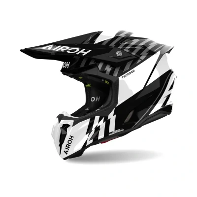 Afbeelding van Airoh 2024 Twist 3.0 Thunder Crosshelm Zwart / Wit maat XL