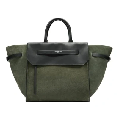 Afbeelding van Liebeskind Berlin Lora Cow Divisio Satchel, voor dames, cipress groen, Cypress Green