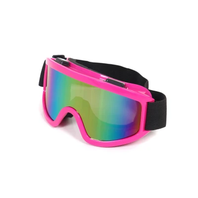 Afbeelding van Skibril Roze Ski Bril Foute Party Carnaval Après Verkleedaccessoire Volwassenen One Size