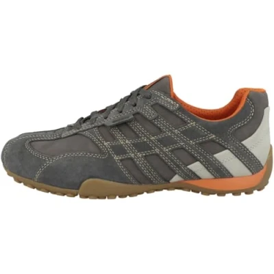 Afbeelding van Geox Heren Sneaker Snake in grijs suède, grijs, 48 EU