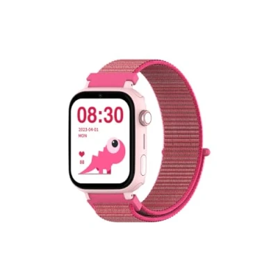 Afbeelding van DCU TECNOLOGIC Smartwatch voor kinderen met Android systeem, WhatsApp, GPS positionering, videogesprekken, SOS knop, kinderbeveiliging, kleur: roze