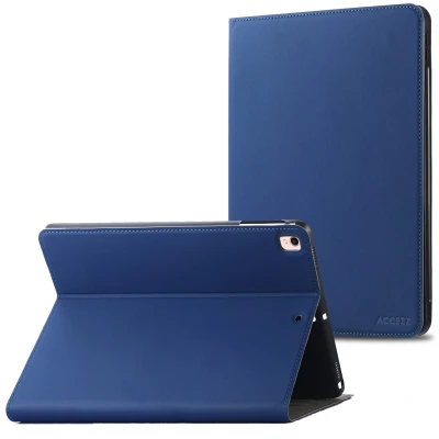 Afbeelding van Apple iPad Air 2 Hoes: Accezz Classic Tablet Case Bookcase Donkerblauw Siliconen En TPU (zacht) Hoezen
