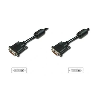 Afbeelding van DIGITUS DVI aansluitkabel, (24+1), 2x ferriet St/St, 2,0m, D Dual Link zwart