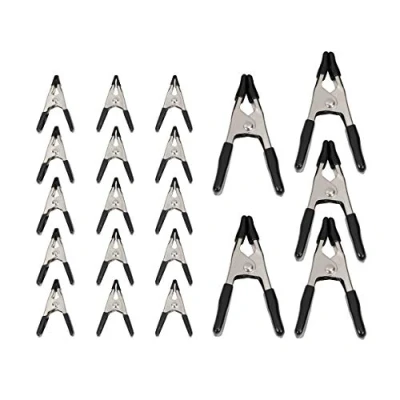 Afbeelding van Amazon Basics Stalen veerklemmen, 15 stuks van 1,91 cm, 5 2,54 zwart/zilver, 20