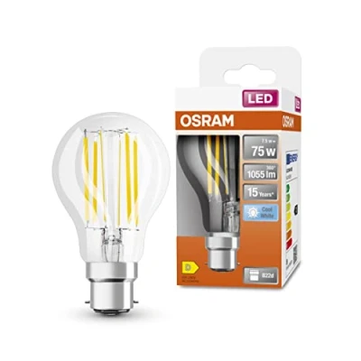 Afbeelding van OSRAM LED lamp, Voet: B22d, Cool White, 4000 K, 7,50 W, vervanging voor 75 W gloeilamp, helder, Retrofit CLASSIC A 1 Pack