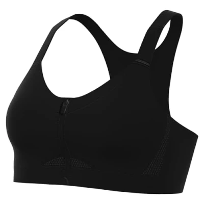 Afbeelding van Nike Performance W NK DF Alphas HS Front ZIP B Sportbh met high support, Dames, Maat: XSxA C, Schwarz