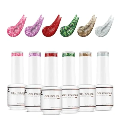 Afbeelding van Nicedeco Gel Nagellak Set Semi permanent Gellak UV LED Soak Off Sequin Kleuren 6 X 8ML Gift Kit 11