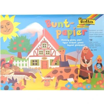 Afbeelding van Folia Gegomd papier 12 vel 24x34 cm 777