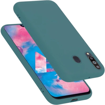 Afbeelding van Cadorabo Hoesje geschikt voor Samsung Galaxy M30 / A40s in LIQUID GROEN Beschermhoes gemaakt van flexibel TPU silicone Case Cover
