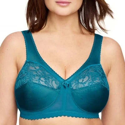 Afbeelding van Glamorise Volledige Figuur Plus Size MagicLift Originele Ondersteuning BH Draadloos #1000, Donker Blauwgroen, 95F
