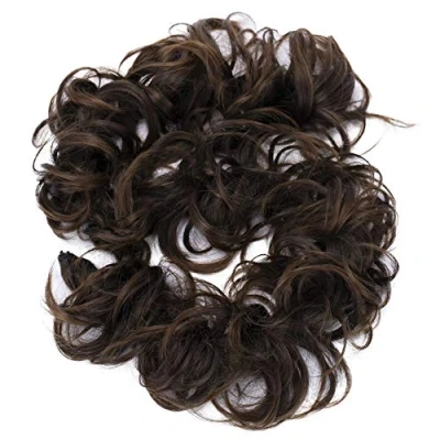 Afbeelding van CAISHA XXL Haarstukje Haarwokkel Opgestoken Volumineus Gekruld Knoet Bruin HW24