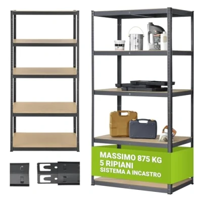 Afbeelding van Stellingkast / magazijnrek Basic 200 x 100 60cm Grijs
