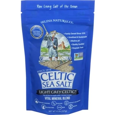 Afbeelding van Celtic Sea Salt Levensbelangrijk mineraalmengsel hersluitbare zak lichtgrijs Keltisch 200 g.