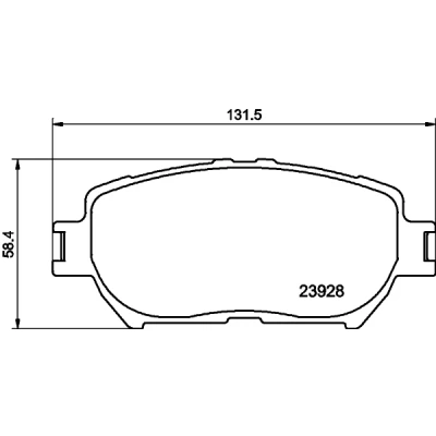Afbeelding van HELLA 8DB 355 010 431 Remblokkenset Niet geschikt voor slijtage waarschuwingscontact LEXUS: IS 2, GS III
