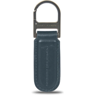 Afbeelding van PORSCHE DESIGN Leren Sleutelhanger Keyring Oval Dark Blue Donkerblauw