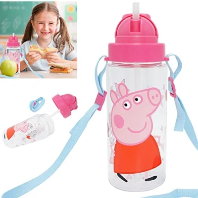 Afbeelding van Peppa Pig Tritan Drinkfles Met koort 500 ml. Schoolfles Waterfles