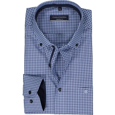 Afbeelding van Casa Moda Comfort Fit Overhemd donkerblauw/blauw, Ruit